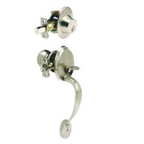 Traditional Bright Brass Handleset Right or Left Handed Lock
