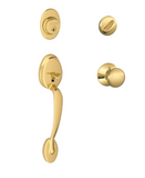 Traditional Bright Brass Handleset Right or Left Handed Lock-AIVI-X