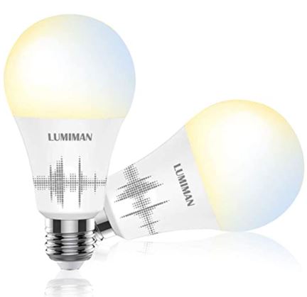 Smart WiFi Light Bulb A19 E26 2 Pack