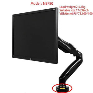 Full Motion Desktop Mount Suitable 17-27" Screen Monitor Support - AIVI-X